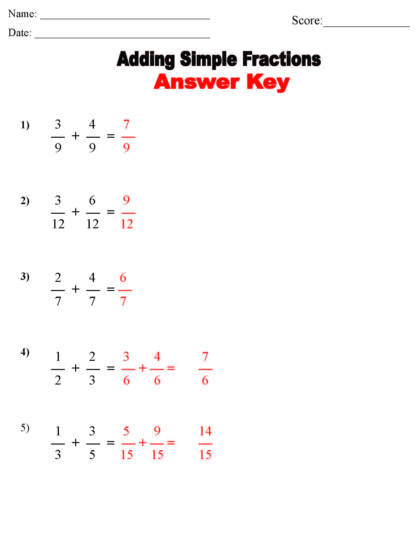 my homework lesson 2 add like fractions answer key