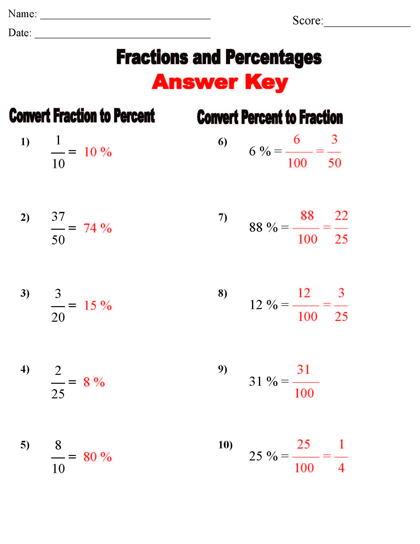 Math Antics Worksheet Answer Key